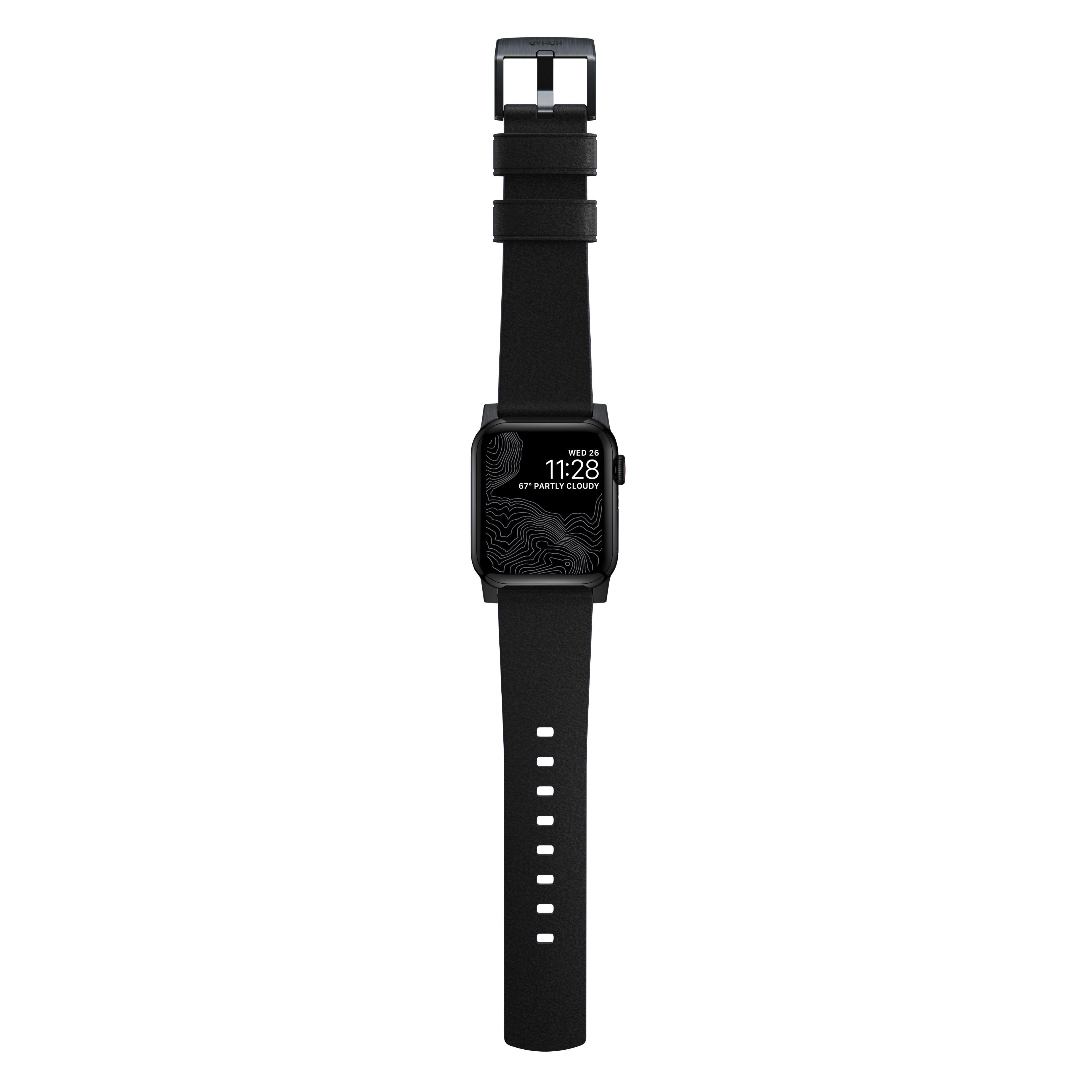 Nomad Active Pro leather band pro black / black hardware 45/46/49 mm