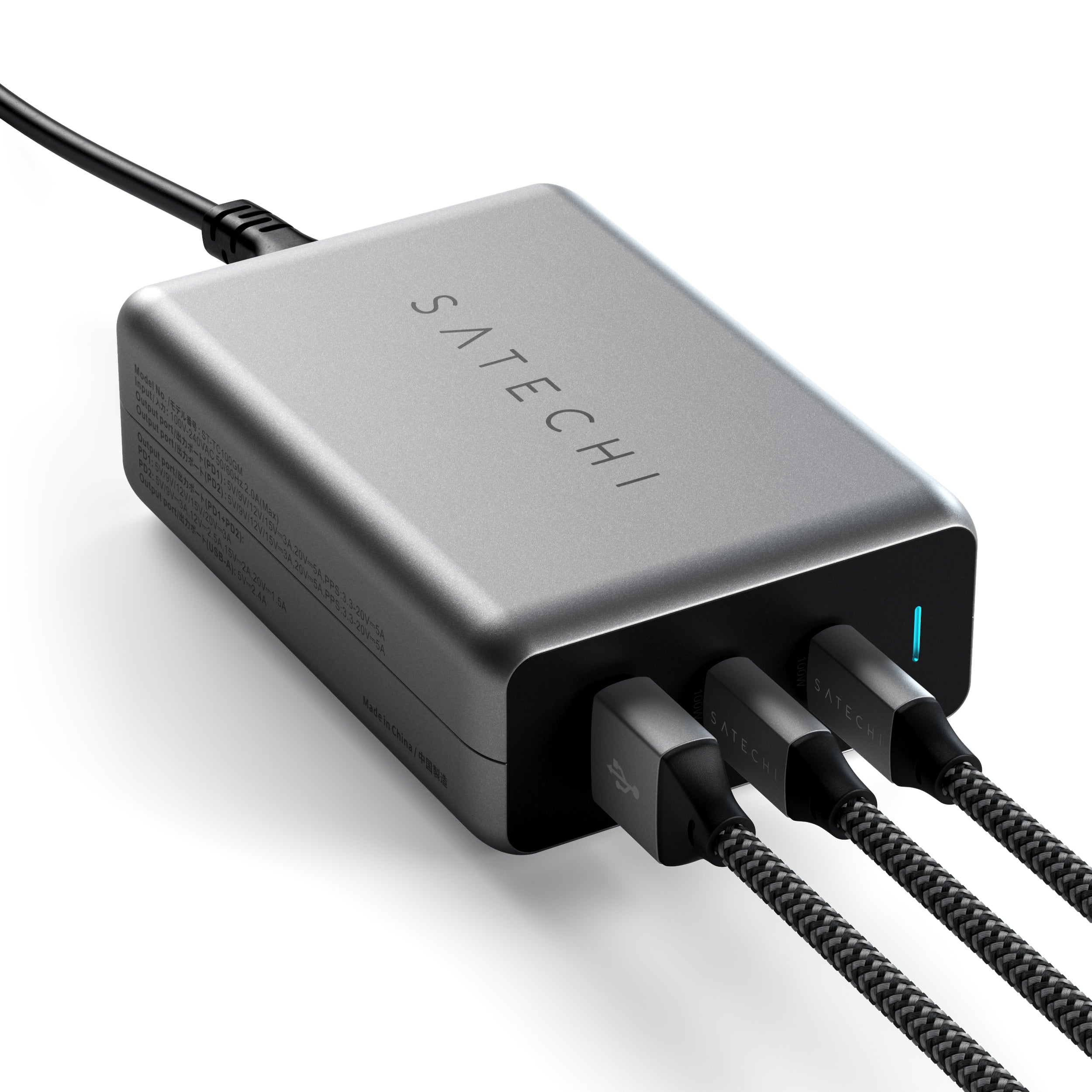 Satechi USB-C 3-port GaN compact charger (100W)